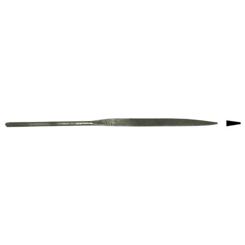 Flat parallel needle file for sharpening and smoothing surfaces, made of high-quality steel for durability.