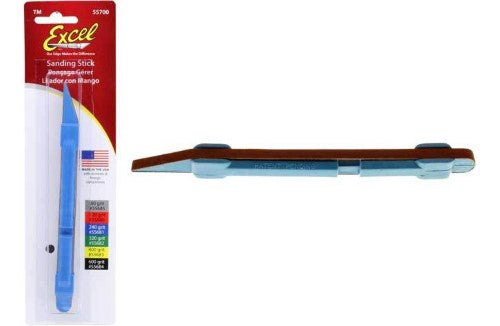 Hobby Tool Sanding Stick designed for precise sanding on wood, plastic, and metal with an ergonomic grip for control.