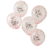 Floral Hen Party Confetti 30cm Balloons Team Bride - Pack of 5