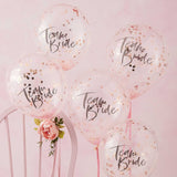 Floral Hen Party Confetti 30cm Balloons Team Bride - Pack of 5