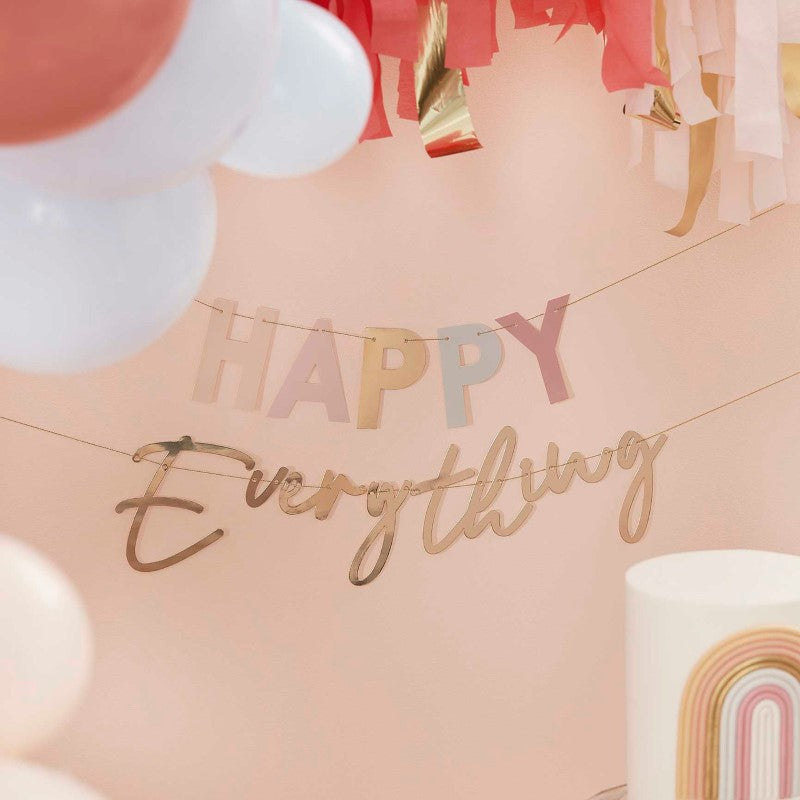 Happy Everything Bunting Gold Foiled 1.5m