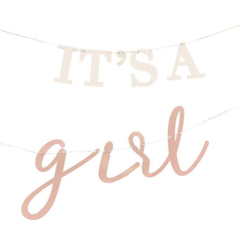 Hello Baby Bunting It's A Girl White & Blush 1.5m