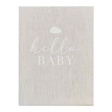Hello Baby Neutral Linen Baby Journal Book 22.5cm (H) x 16.5cm (W) x 2cm (D)