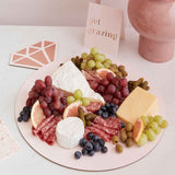Rose gold and pink engagement ring grazing board kit, perfect for stylishly serving treats at celebrations, 50cm H x 39cm W.