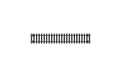 Hornby 168mm straight track piece for model train layouts, ensuring seamless integration and durability.