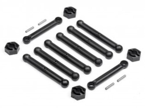 HPI Racing RS4 Link & Wheel Hex set for enhanced stability and performance in radio control vehicles.