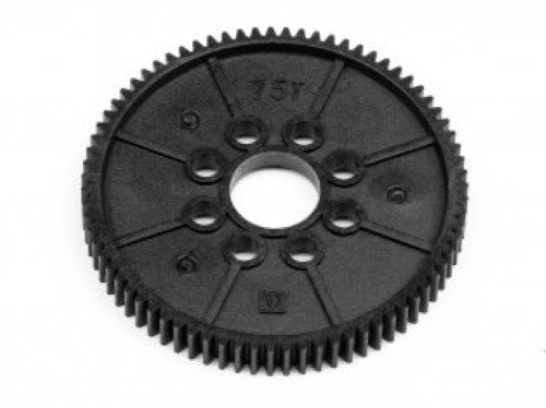 HPI Racing RS4 Spur Gear 75T for improved performance and precision in RC racing vehicles.