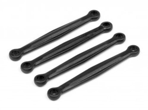 HPI Racing Camber Link (4) set enhances RC car handling and stability for improved performance on various terrains.