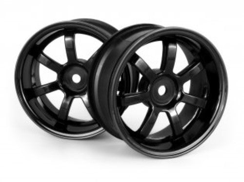 HPI Racing 1/10 scale Gloss Black Rays 57S-PRO wheels, 3mm offset for enhanced performance and style.