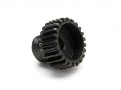 23T pinion gear (48DP) enhances RC vehicle speed and torque, crafted for durability and optimal performance.