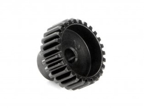 26T Pinion Gear (48DP) by HPI Racing, enhancing RC car performance with improved acceleration and top speed.