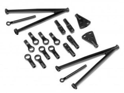 HPI Racing Rod End Set 113mm for Wheely King, enhances handling and stability for rock crawling adventures.