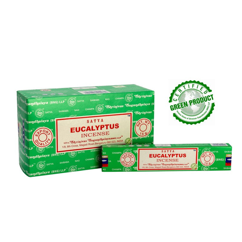 Satya Eucalyptus 15gm Incense - Pack of 12