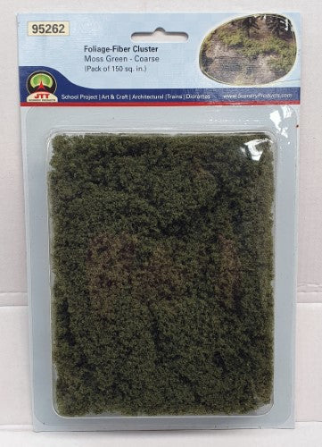 Coarse moss green model scenery for realistic diorama landscapes.