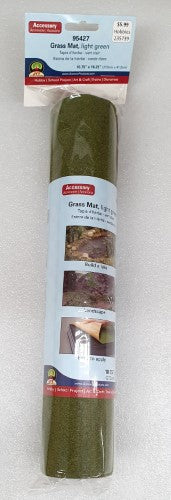 Light Green mat for model scenery, 273x412mm, simulating lush grass for realistic landscapes in dioramas and railway layouts.