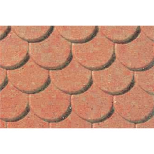Set of 2 scalloped edge tiles for O-scale models, enhancing walkways and patios with elegant details.