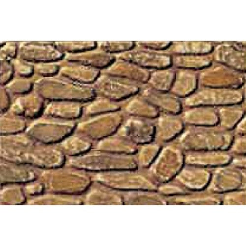Two sheets of HO scale field stone scenery, perfect for enhancing model railways and dioramas with realistic textures.