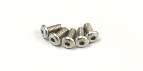 Kyosho Ttnm Hex BH Screw set of 8, titanium, M2.6x6mm, ideal for RC car upgrades, durable and precise.