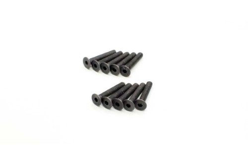 Pack of 10 precision-engineered M3x20 hex flat head screws for enhancing RC vehicle performance and reliability.