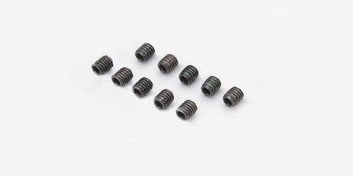 Pack of 10 M4x4 grub screws for securing RC components, enhancing performance and stability in hobby projects.