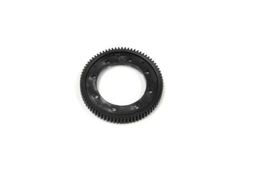 Kyosho ZX6.6 Spur Gear 48P 76T for enhanced performance in RC racing, optimizing drivetrain for speed and precision.