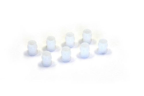 Kyosho ZX5 SP Suspension Bush set in white, 8 durable POM parts enhancing RC vehicle handling and stability.