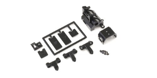 Kyosho MZ02/03 RM/RML Motor Case Set for MR-03 chassis, enhancing RC car performance with durable construction.