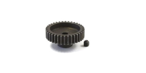 Kyosho Steel Pinion Gear 36T 48DP for enhanced power and acceleration in RC vehicles, durable for high-performance racing.