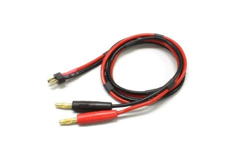 Kyosho Long Charge Lead featuring Deans and banana connectors for efficient LiPo battery charging in RC vehicles.