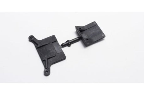 Kyosho RT6 ESC Plate & Battery Stopper for secure speed controller and battery mounting, enhancing RC performance.
