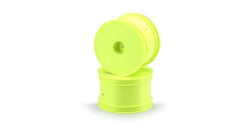 Kyosho 1/10 RR Wheel 56 Size in vibrant yellow, perfect for enhancing performance in RC vehicles.