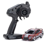 Kyosho MA-020 Lancer Evo X model showcasing advanced features for drift racing and precision control.