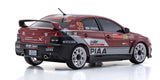 Kyosho MA-020 Lancer Evo X radio-controlled car, featuring AWD, VCS suspension, and drift tires for dynamic racing fun.