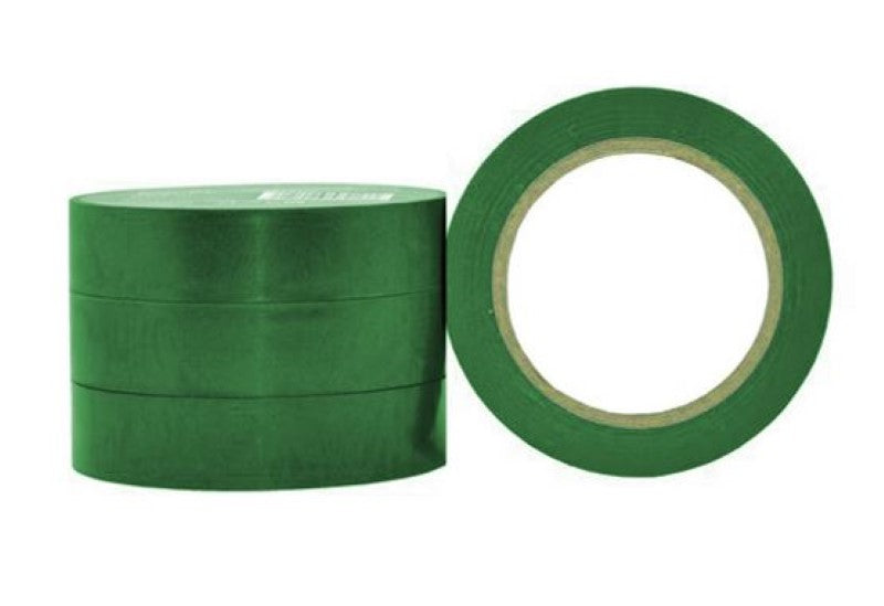 PVC Electrical Insulation Tape - Green, 18mm x 20m x 180mu (96 Rolls)