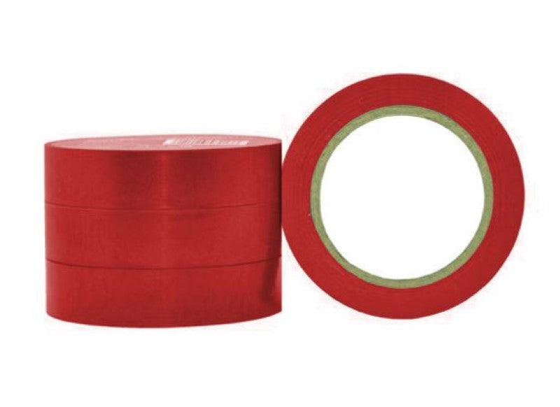 PVC Electrical Insulation Tape - Red, 18mm x 20m x 180mu (96 Rolls)