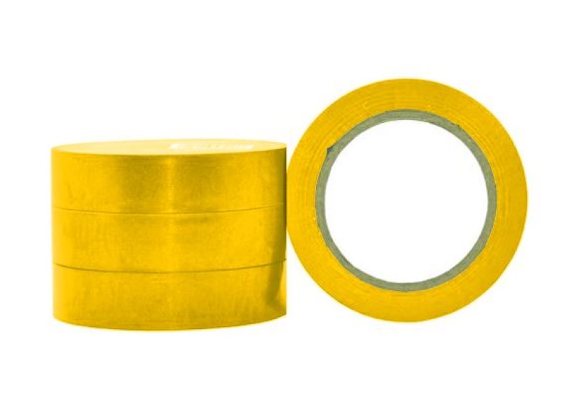 PVC Electrical Insulation Tape - Yellow, 18mm x 20m x 180mu (96 Rolls)