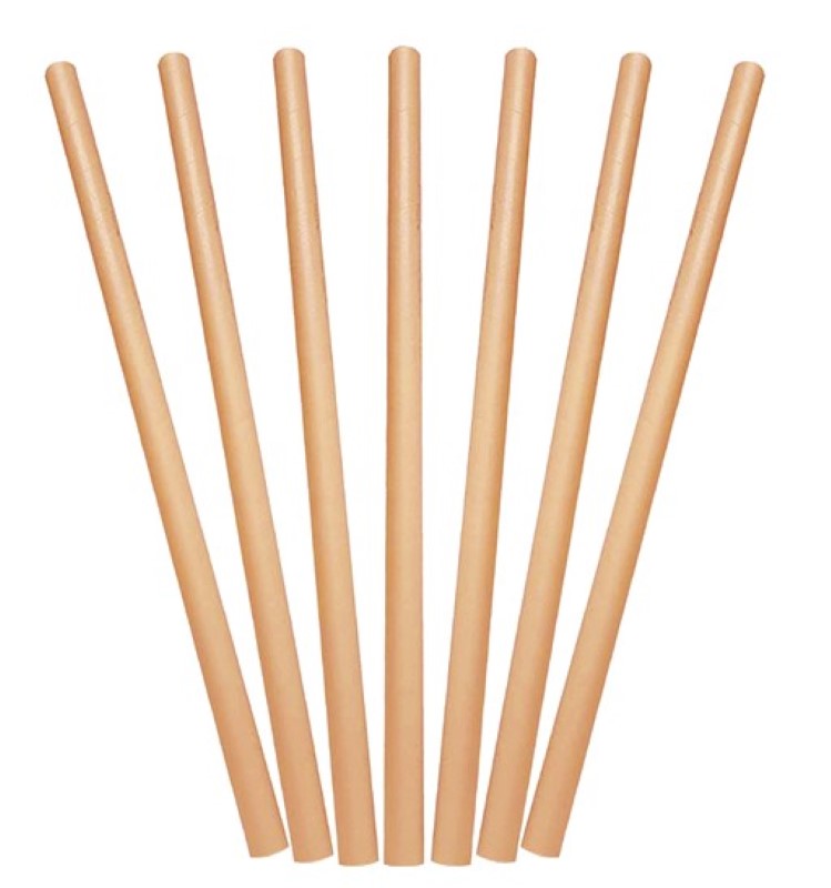 Paper Jumbo Straight Straws - White, 10mm x 200mm, 300gsm (Box of 2500)