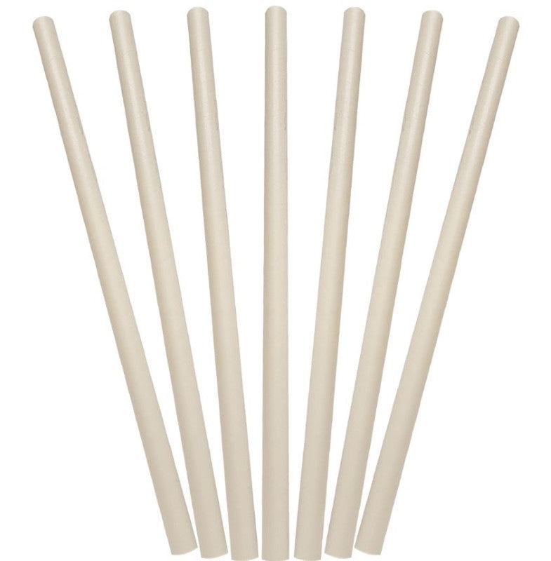 Paper Jumbo Straight Straws - Black, 10mm x 200mm, 300gsm (Box of 2500)