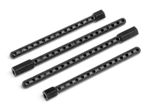 Set of 4 Maverick RC Strada DC/TC Body Posts for secure mounting and enhanced performance in remote-controlled vehicles.