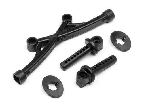 Maverick TW Body Mount set enhances durability and stability for Timberwolf RC vehicles, ideal for off-road adventures.