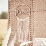 A Touch of Pampas Hanging MDF Love Hoop with Macrame