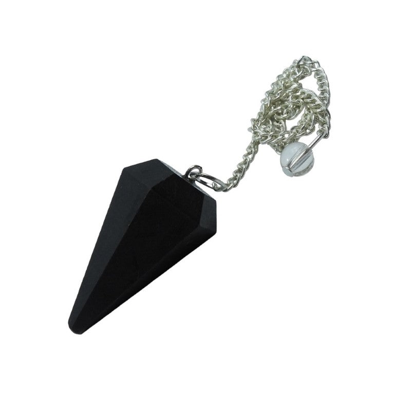 Black Obsidian 6 Facet Pendulum / Pendant