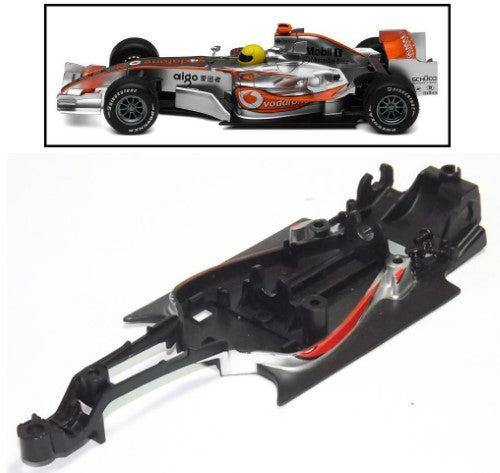 High-performance Scalextric C2865/66 McLaren chassis for enhanced slot car racing, ensuring optimal speed and maneuverability.