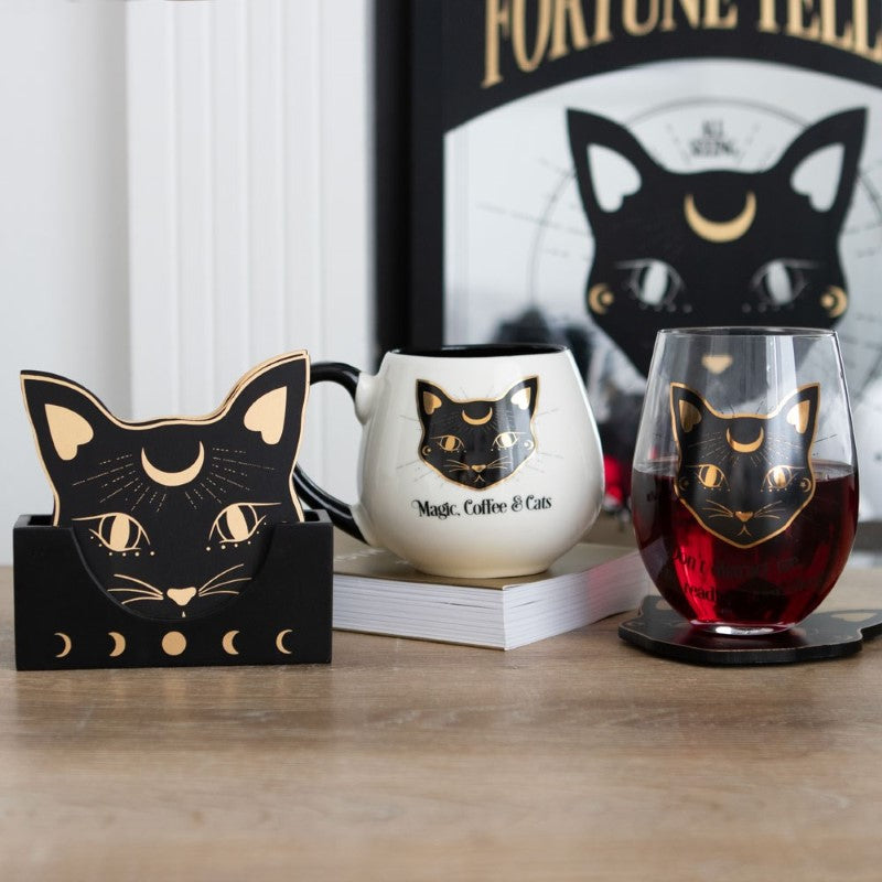 Magic, Coffee & Cats Ceramic Rounded Mug