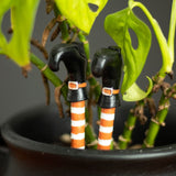 Planter - Novelty Resin Witch Legs Plant Pot Ornament - Set of 2