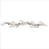 Silver Glitter Foliage Garland1