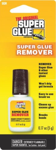 5gm tube of Super Glue Remover for easy adhesive removal from skin, fabrics, and surfaces, ideal for crafters and DIY projects.