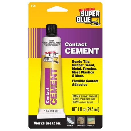 28.3g tube of SUP T-CC superglue contact cement for strong adhesive bonding in various craft projects.
