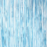 Matte Blue Fringe Curtain Backdrop 2.2m (H)