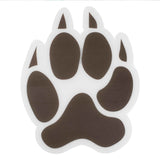 Colorful animal pawprint floor stickers, pack of 6, perfect for guiding guests at jungle-themed parties.